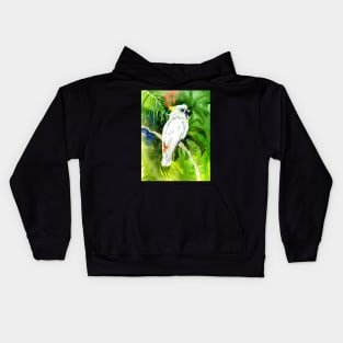 White Cockatoo in the Jungle Kids Hoodie